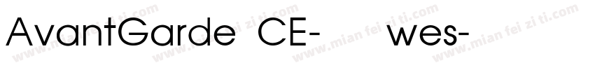 AvantGarde CE-粗体wes字体转换